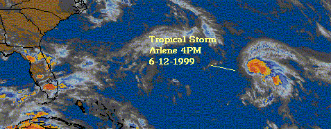 First Storm of the 1999 season... Arlene